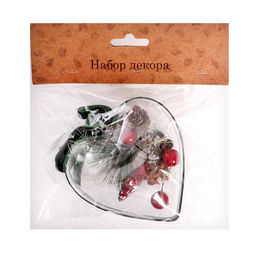 Елочная игрушка с природным декором Зимнее сердце - Лесная мастерская фото 8