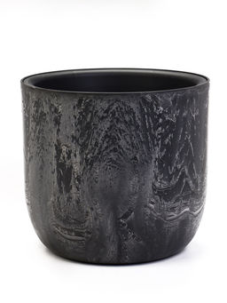 Кашпо для цветов «Микрит», 7.8 л, d=28 см, h=25.5 см, со вставкой, пластиковое, серое