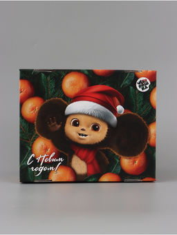 Коробка складная, с крышкой, "С Новым годом", 31 х 25,5 х 16 см, Чебурашка