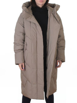 A621 BEIGE Пальто зимнее женское (200 гр. холлофайбер) - Fashion фото 8