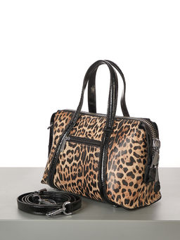 LACCOMA сумка Y2066-4-леопард матовый натуральная кожа полиэстер  фото 4