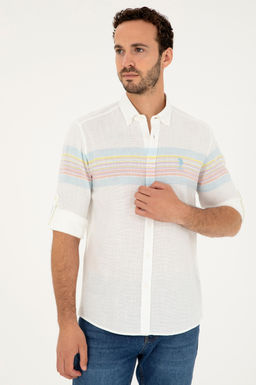 Мужская мятная рубашка с длинным рукавом Неожиданная скидка в корзине - U.s. polo assn фото 3