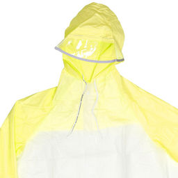 Дождевик-плащ "Радуга" с капюшоном,регулир.манжет,с отдел.под рюкзак, цвет бело-желтый, размер XL(95*57см) ДоброСад