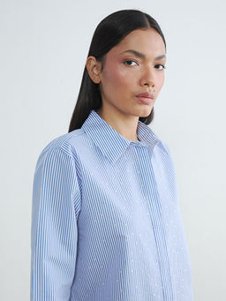 ?izgili Poplin Kad?n G?mlek Tunik