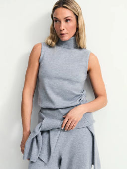 Топ без рукавов с воротником стойкой / Zarina  фото 6