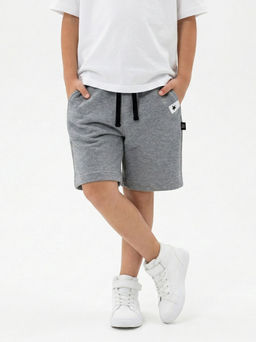 Шорты трикотажные 22-4597 темно-серый меланж