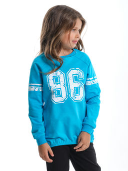 Толстовка для девочки UD 0565 бирюза - Mini maxi фото 5