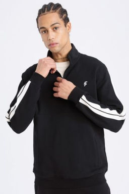 DeFactoFit Standart Fit Dik Yaka Fermuarl? Sporcu Sweatshirt