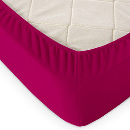 Простыня на резинке трикотаж , борт 20 см Бордо 80х200