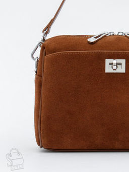 Сумка женская кожаная 6169Q brown Polina&Eiterou