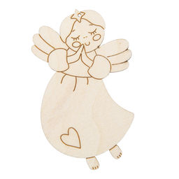 Заготовка для декорирования Mr. Carving ВД-1174 Подвеска фанера 5.5 х 9 х 0.3 см Ангел 2 (6х9см.) фото 2