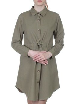 801 Платье хлопковое с поясом Fashion