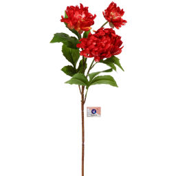Цветок искусственный "Natur" 67см Пион красный