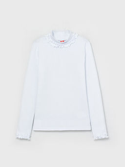 CRB wear / CWJG 62772-20 Водолазка для девочки, белый/Ex.Cherubino