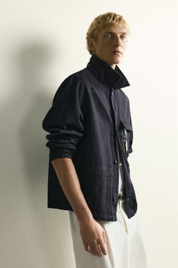SOBRECAMISA DENIM RELAXED FIT / ?ndigo - Zara фото 6