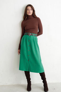 Юбка на пуговицах длины миди - Martichelli фото 27