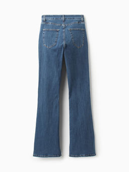Джинсы женские клёш со стрелкой MINAKU: Jeans Collection, размер 48, синие