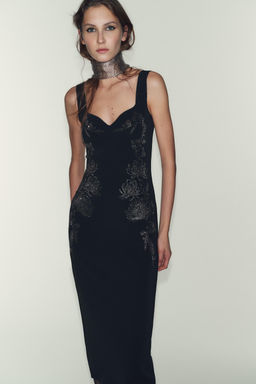 SHINY STRETCH MIDI DRESS - Zara фото 2