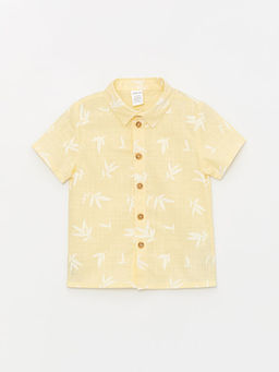 K?sa Kollu Desenli Erkek Bebek G?mlek ve ?ort 2li Tak?m - Waikiki фото 2