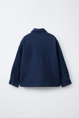 QUILTED OVERSHIRT WITH LABEL - Zara фото 2