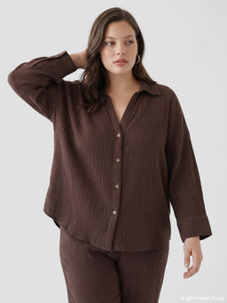 Dokulu Oversize Kad?n G?mlek