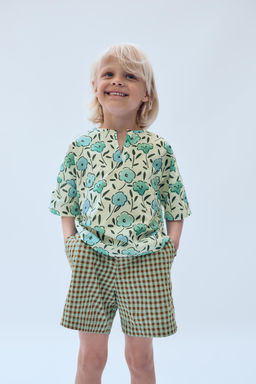 2-14 A?OS/ BLUSA ESTAMPADO FLORES LIMITED EDITION / Crudo medio - Zara фото 4