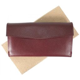 Портмоне женское Croco-ПР-954 натуральная кожа 3 отд, 17 карм, бордо флотер (120) 209306  фото 4