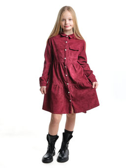 Платье для девочки нарядная одежда школа UD 7396 бордовый