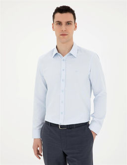 A__k Mavi Slim Fit Arm_rl_ Uzun Kollu G_mlek - Pierre cardin фото 3