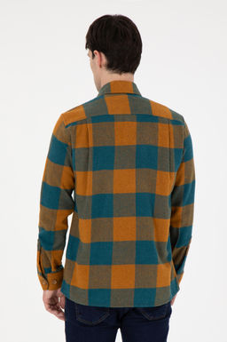 Мужская рубашка светло-коричневого цвета с длинным рукавом Неожиданная скидка в корзине - U.s. polo assn фото 5