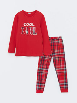 Bisiklet Yaka K?z ?ocuk Pijama Tak?m