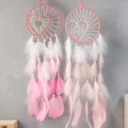 Ловец снов амулет «Сердце в круге», d=16 см, 60×16 см, МИКС