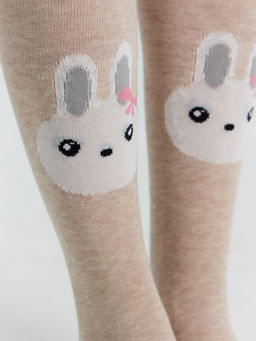 Цена за 3 пары! Колготки детские бежевые с зайчиками - Mark formelle фото 5