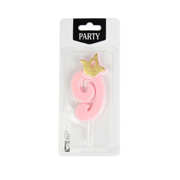 Свеча Цифра корона / KL-5 /уп 12/720/ розовая (0) - Галеонтрейд фото 12