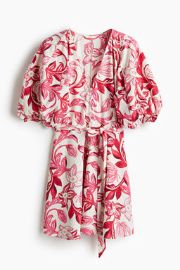 Vestido de algodon con cinturon de anudar - H&m фото 5