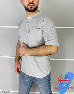 Футболка мужская однотонная