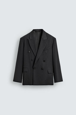 STRIPED SUIT DOUBLE-BREASTED BLAZER