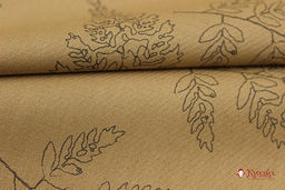 Плательный хлопок Папоротник цв.темный бежево-песочный, СОРТ2, ш.1.45м, хлопок-100%, 115гр/м.кв - Купава фото 5