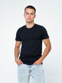 Футболка хлопок 100%,темно-синяя - Binita фото 6