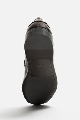 LEATHER PENNY LOAFERS - Zara фото 6