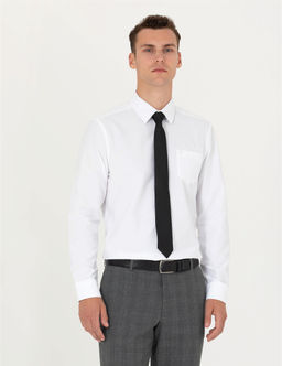 Beyaz Regular Fit Uzun Kollu Basic G_mlek