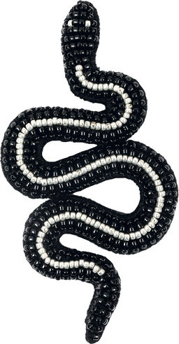 Klart набор для вышивания 10-521 Брошь. Черная змея 4 х 7.5 см