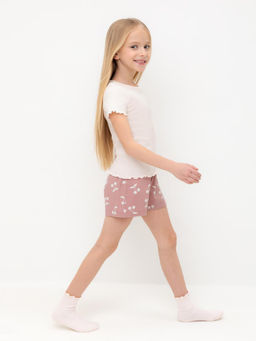 К 1596/розовый,крупная вишня пижама для дев - Crockid фото 4