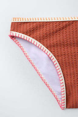 6-14 A?OS/ BIKINI SEERSUCKER VIVOS CONTRASTE / Teja - Zara фото 6