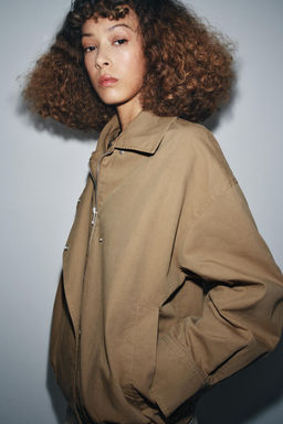 FAUX FUR COLLAR BOMBER JACKET ZW COLLECTION - Zara фото 5