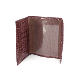Обложка для паспорта Croco-П-402 (5 карм) натуральная кожа ирис кайман (252) 265493  фото 3