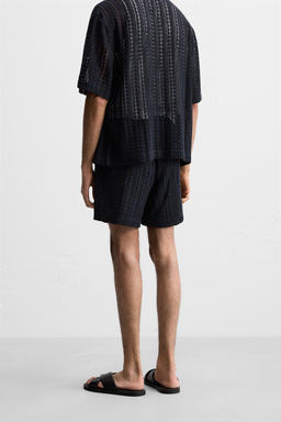 TEXTURED CROCHET BERMUDA SHORTS - Zara фото 3