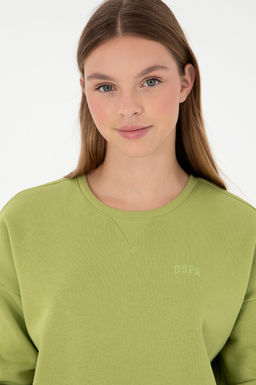 Женский базовый свитшот фисташкового цвета Неожиданная скидка в корзине - U.s. polo assn фото 2