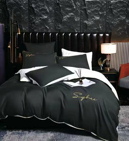 КПБ Candies однотонный с вышивкой на резинке по кругу CANOVR010 Евро