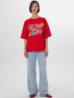 Футболка женская новогодняя с надписью Its the magic season - Mark formelle фото 3